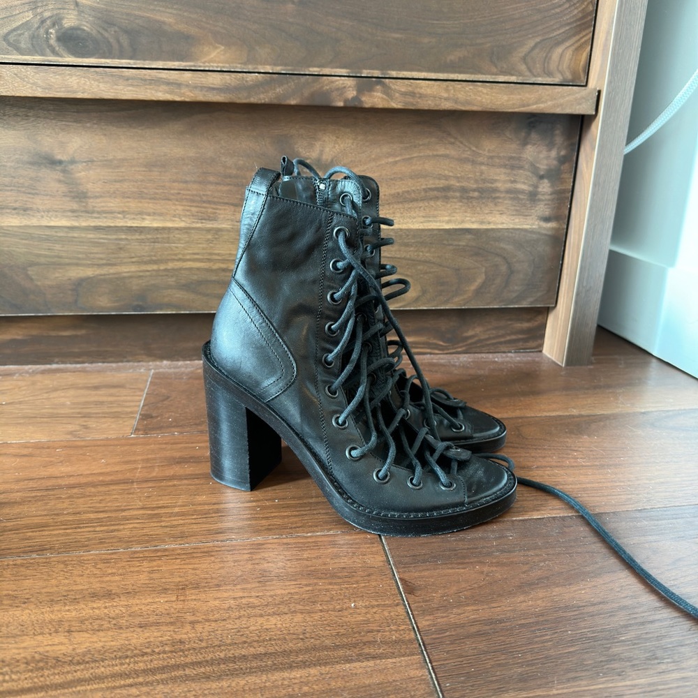 ann demeulemeester lace up heels